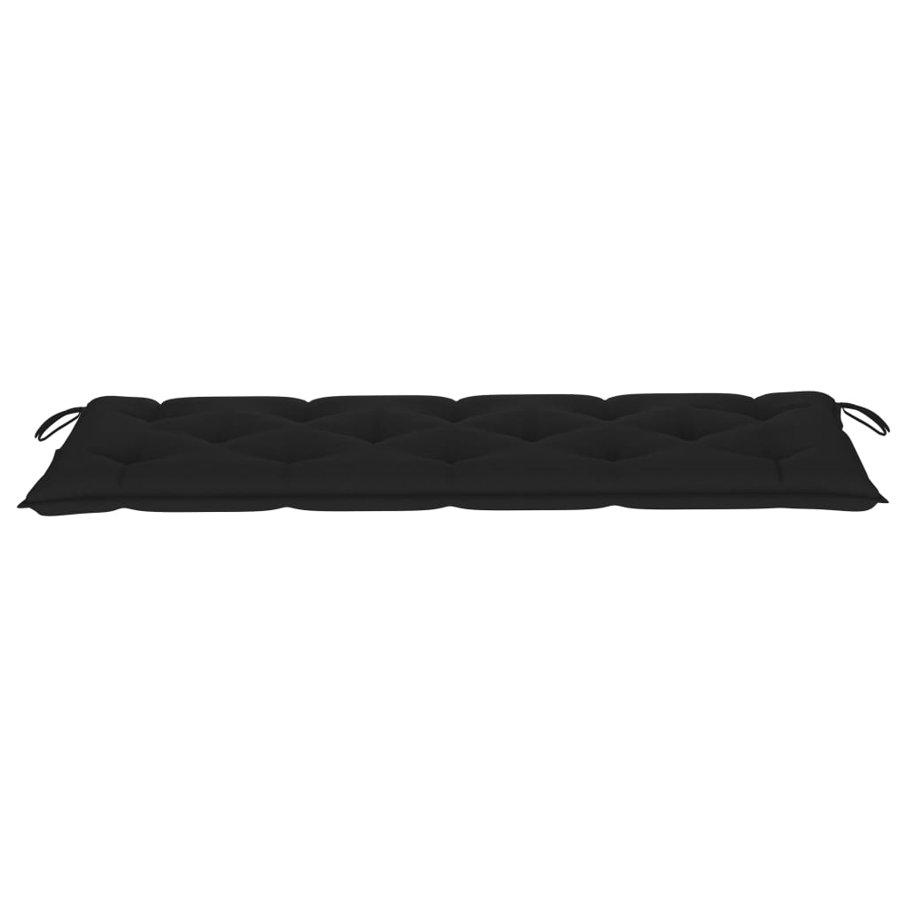 Gartenbank-Auflage Schwarz 150x50x7 cm Stoff