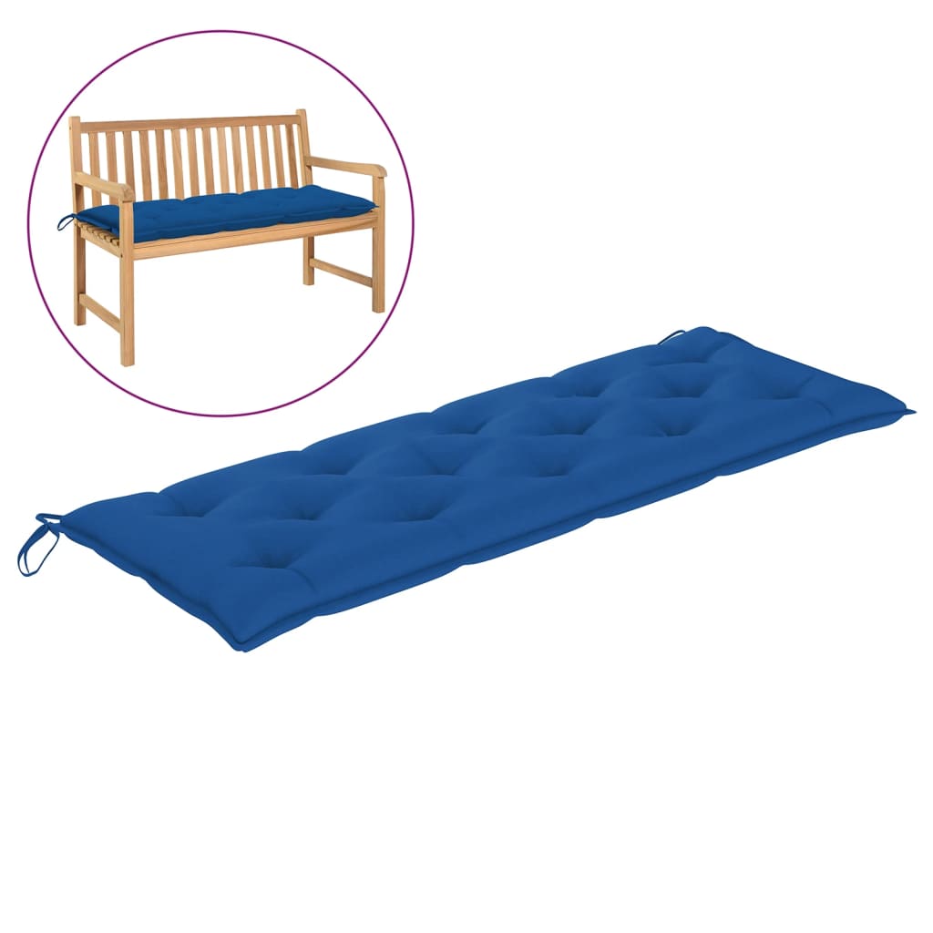 Gartenbank-Auflage Blau 150x50x7 cm Stoff