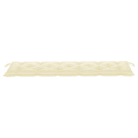 Thumbnail for Gartenbank-Auflage Cremeweiß 180x50x7 cm Stoff