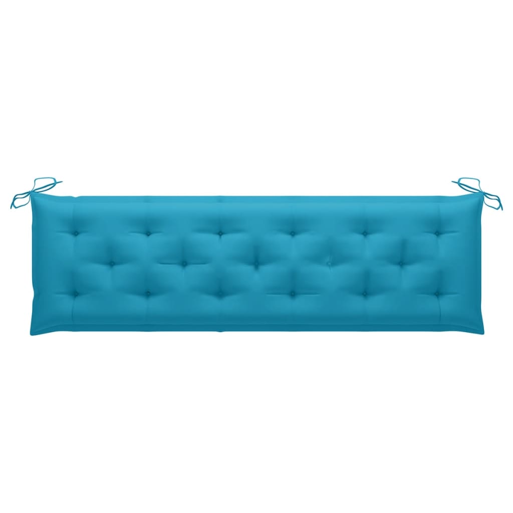 Gartenbank-Auflage Hellblau 180x50x7 cm Stoff
