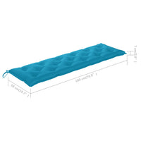 Thumbnail for Gartenbank-Auflage Hellblau 180x50x7 cm Stoff