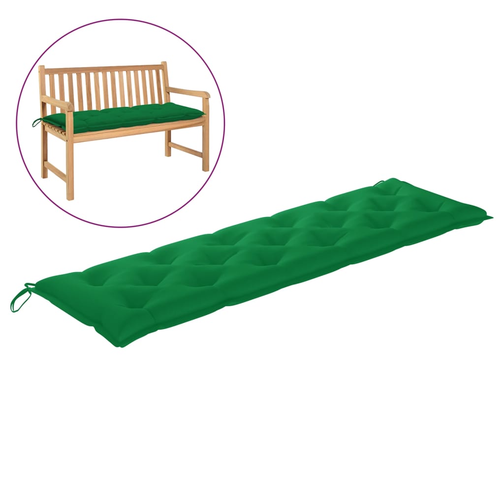 Gartenbank-Auflage Grün 180x50x7 cm Stoff