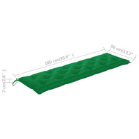 Thumbnail for Gartenbank-Auflage Grün 180x50x7 cm Stoff