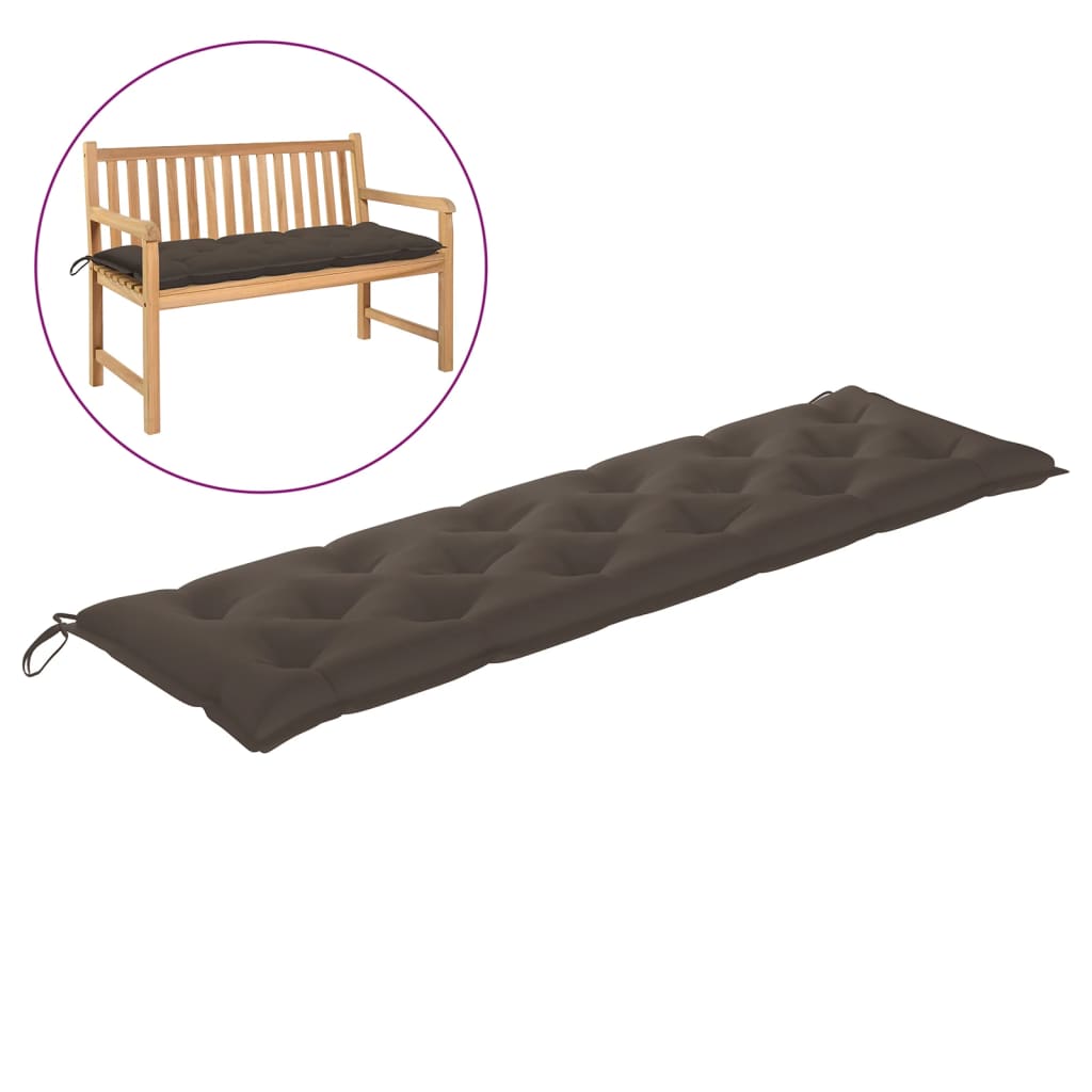 Gartenbank-Auflage Taupe 180x50x7 cm Stoff
