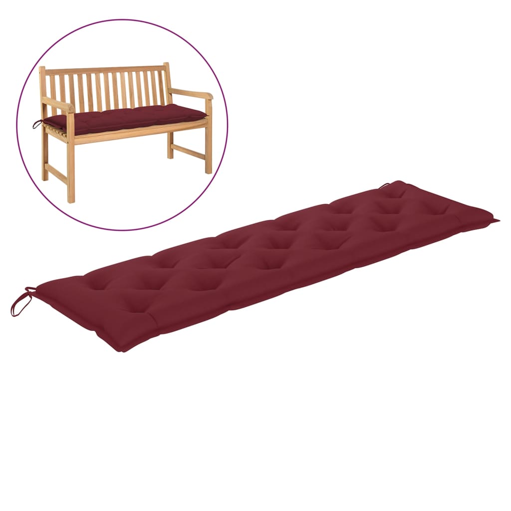 Gartenbank-Auflage Weinrot 180x50x7 cm Stoff