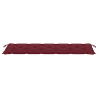 Thumbnail for Gartenbank-Auflage Weinrot 180x50x7 cm Stoff