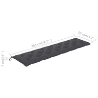 Thumbnail for Gartenbank-Auflage Anthrazit 200x50x7 cm Stoff
