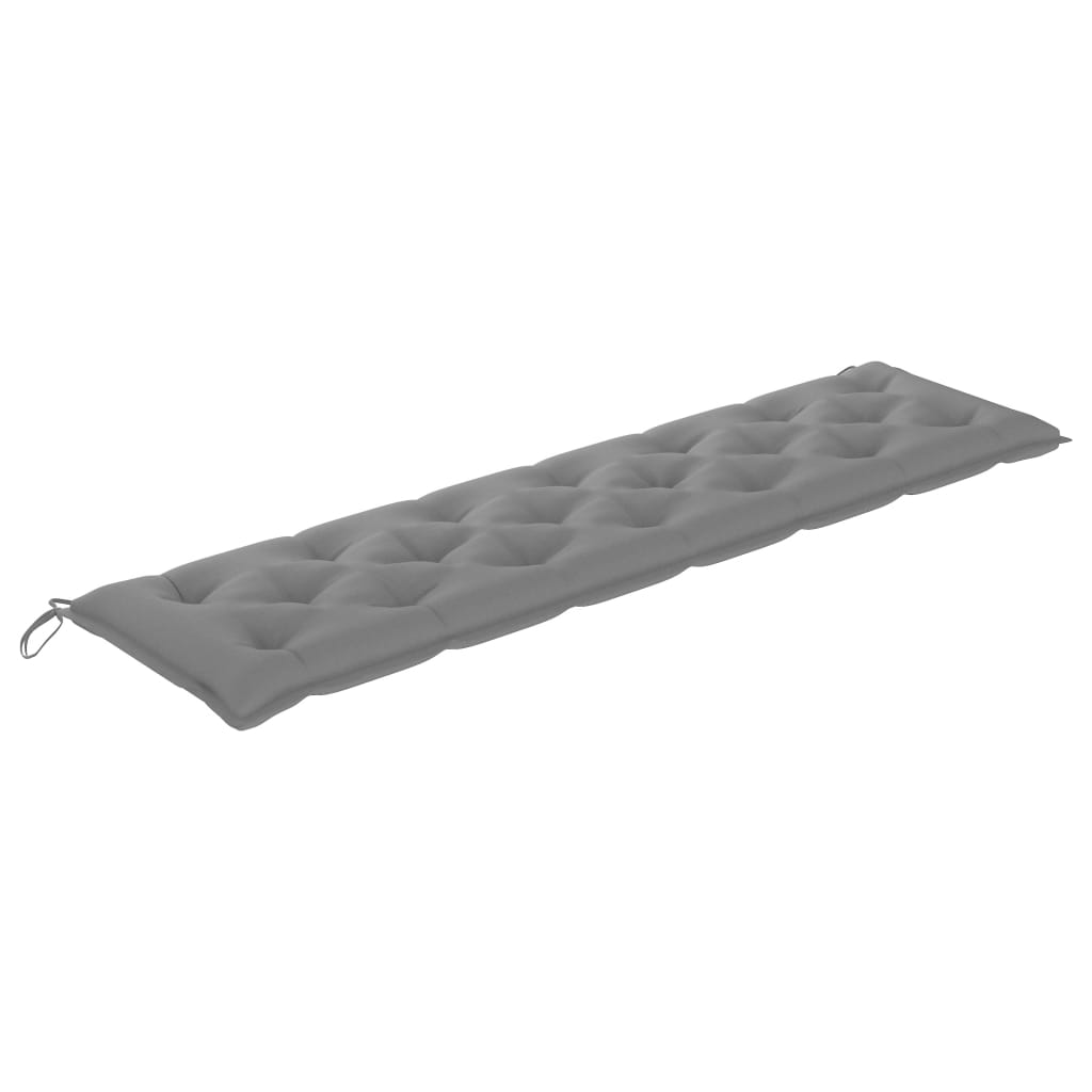 Gartenbank-Auflage Grau 200x50x7 cm Stoff
