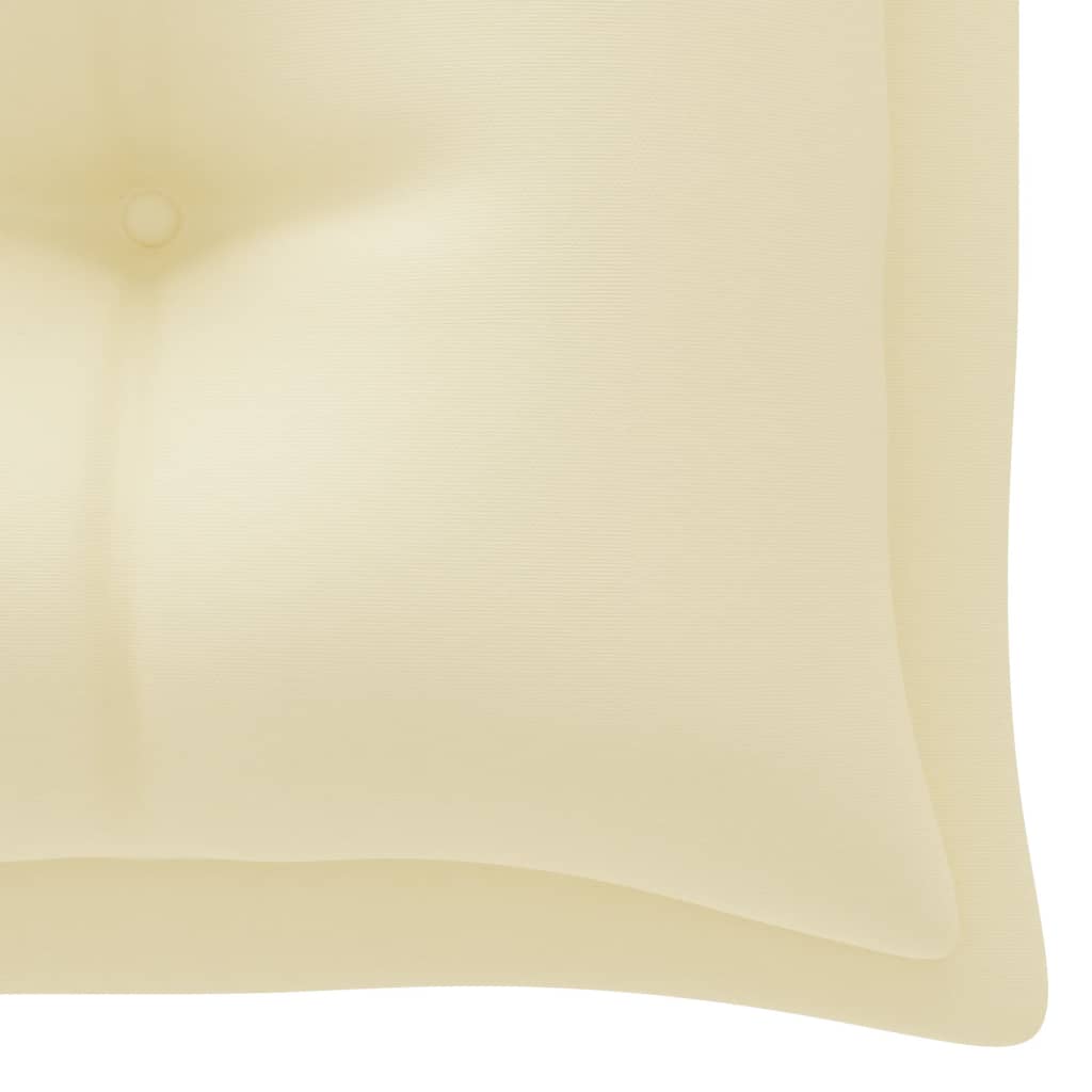 Gartenbank-Auflage Cremeweiß 200x50x7 cm Stoff