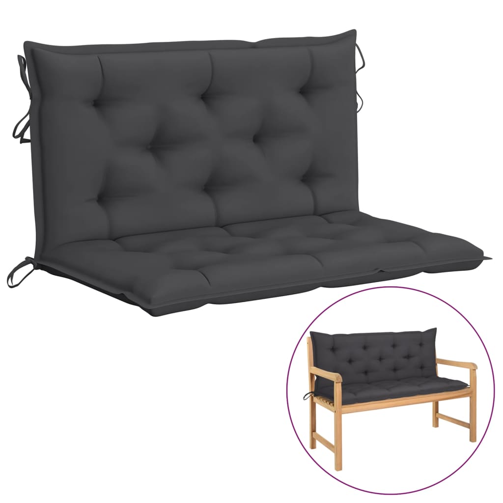 Auflage für Hollywoodschaukel Anthrazit 100 cm Stoff