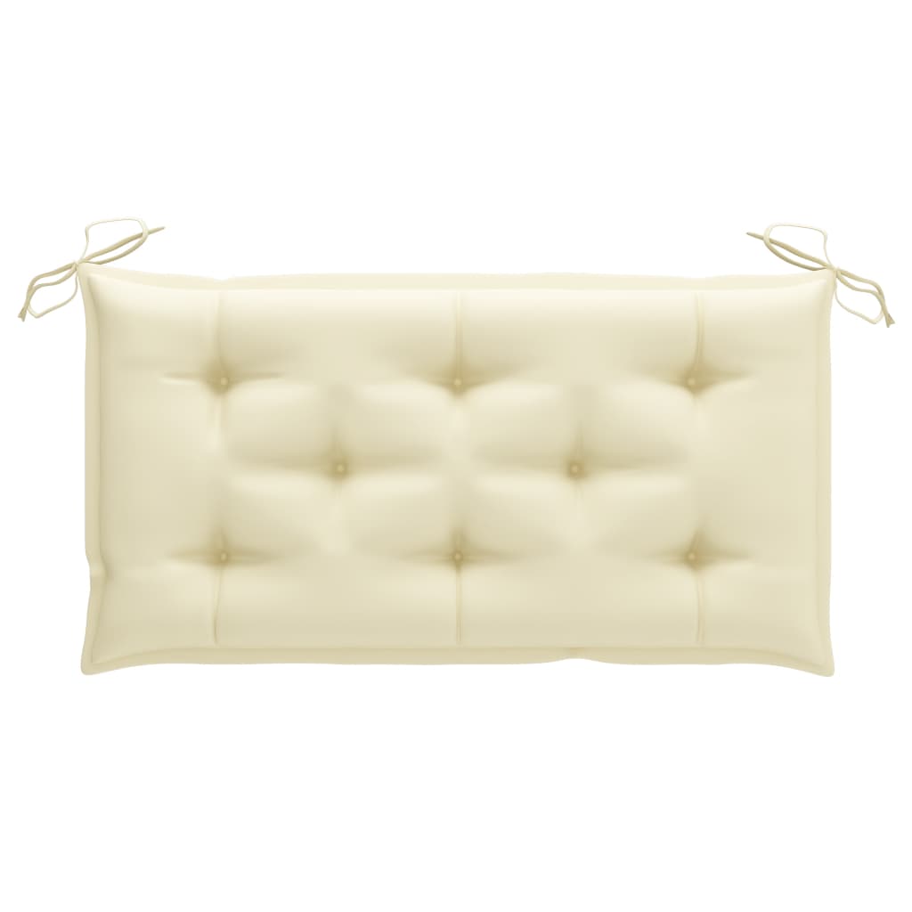 Auflage für Hollywoodschaukel Cremeweiß 100 cm Stoff