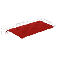 Thumbnail for Auflage für Hollywoodschaukel Rot 100 cm Stoff
