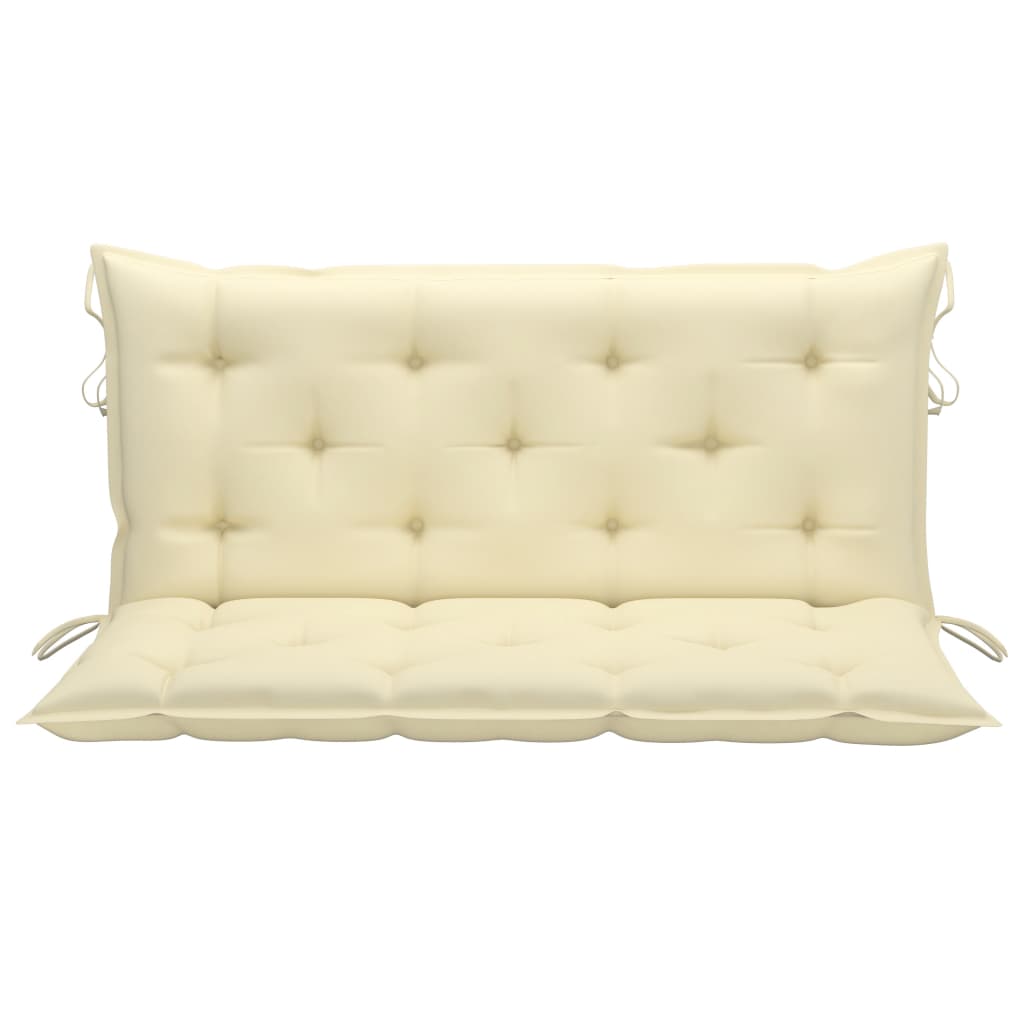 Auflage für Hollywoodschaukel Cremeweiß 120 cm Stoff