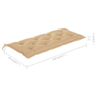 Thumbnail for Auflage für Hollywoodschaukel Beige 120 cm Stoff