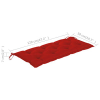 Thumbnail for Auflage für Hollywoodschaukel Rot 120 cm Stoff