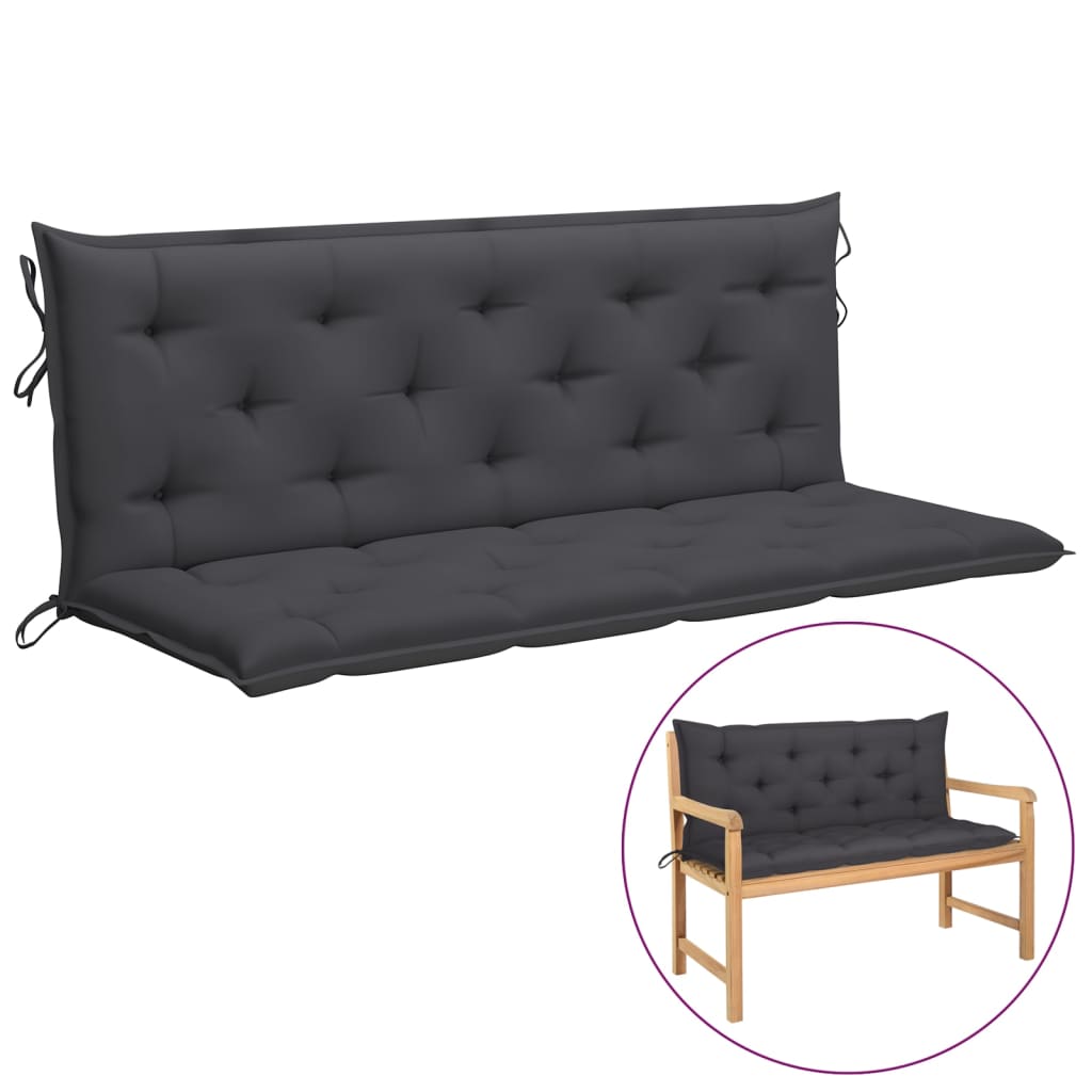 Auflage für Hollywoodschaukel Anthrazit 150 cm Stoff