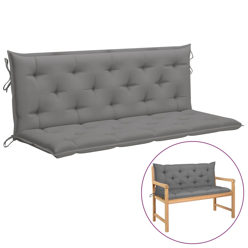 Auflage für Hollywoodschaukel Grau 150 cm Stoff