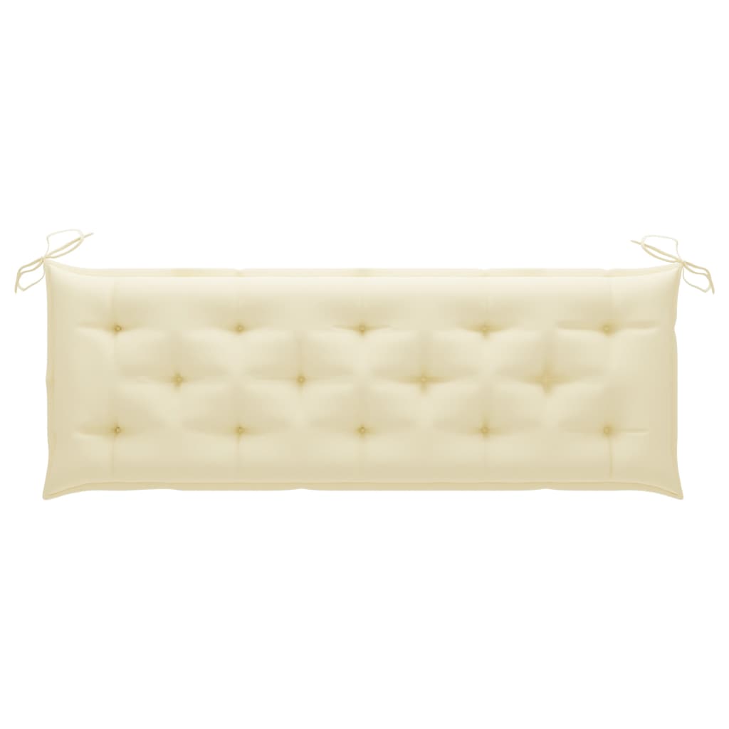 Auflage für Hollywoodschaukel Cremeweiß 150 cm Stoff