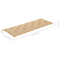 Thumbnail for Auflage für Hollywoodschaukel Beige 150 cm Stoff