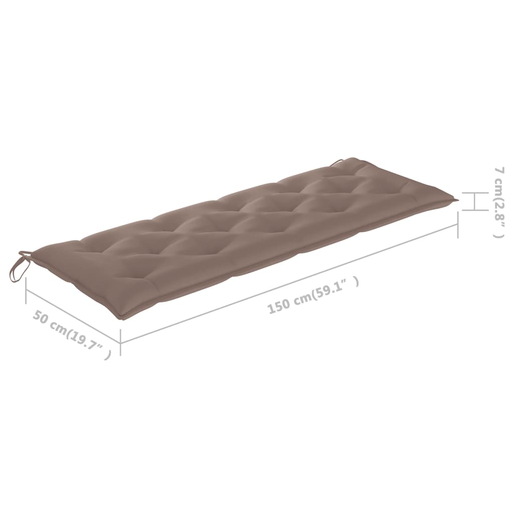 Gartenbank-Auflage Taupe 150 cm Oxford-Gewebe