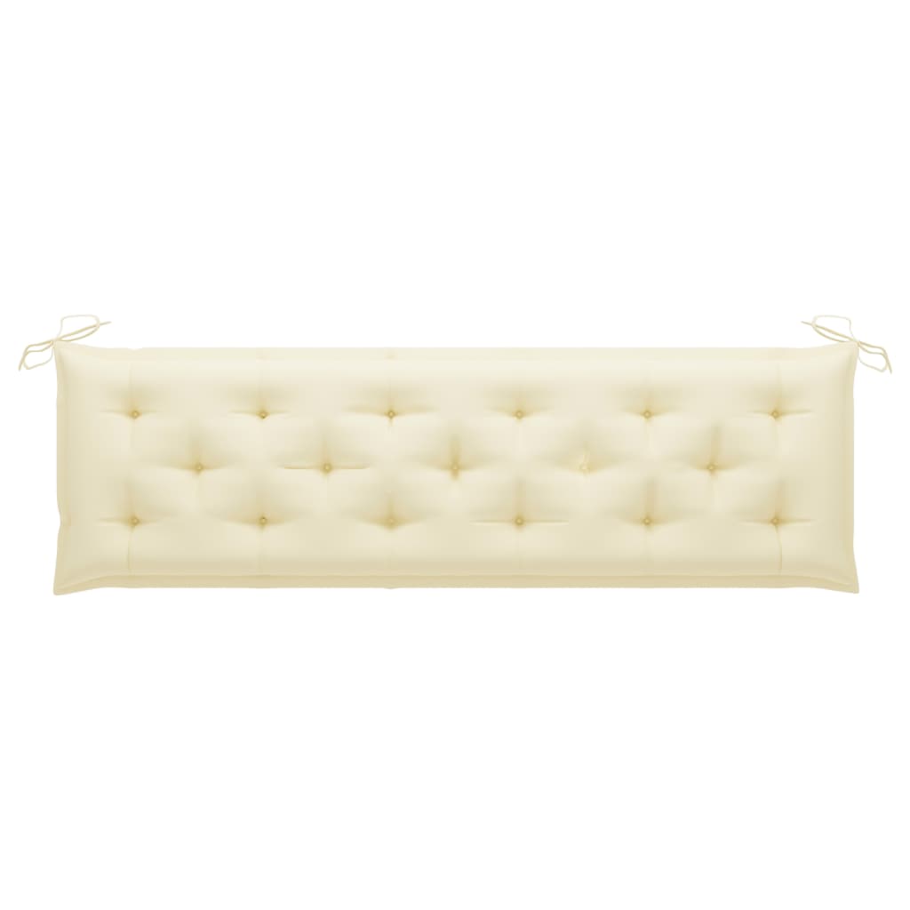 Auflage für Hollywoodschaukel Cremeweiß 180 cm Stoff