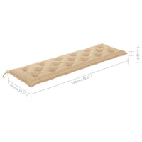 Thumbnail for Auflage für Hollywoodschaukel Beige 180 cm Stoff