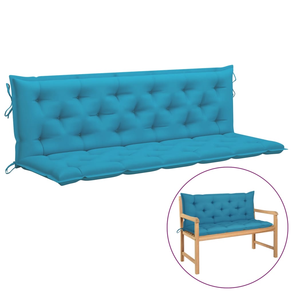 Auflage für Hollywoodschaukel Hellblau 180 cm Stoff