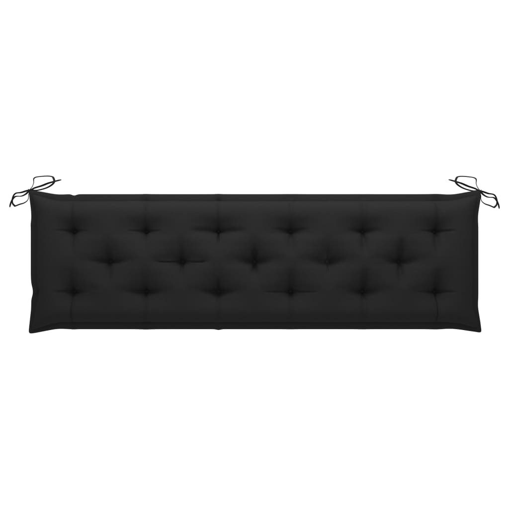 Auflage für Hollywoodschaukel Schwarz 180 cm Stoff