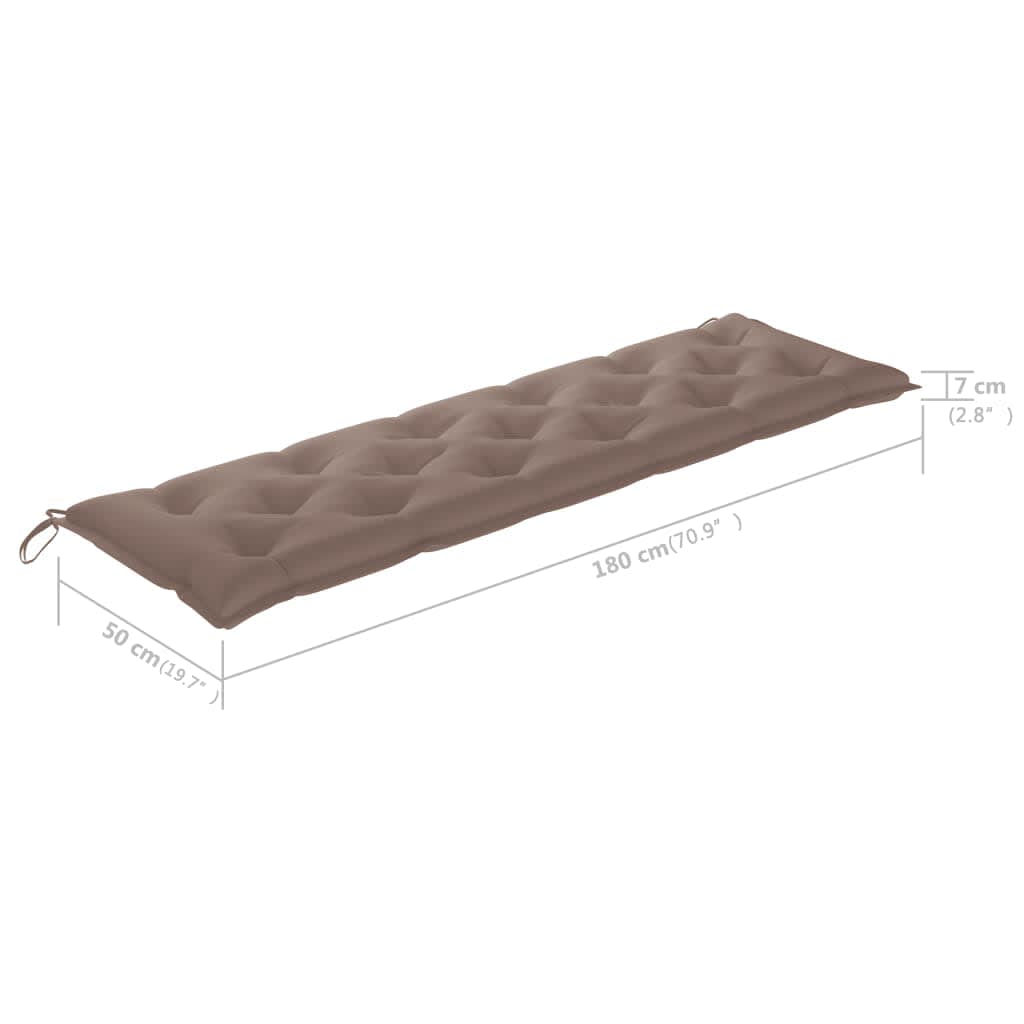 Auflage für Hollywoodschaukel Taupe 180 cm Stoff