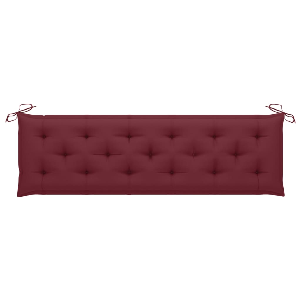 Auflage für Hollywoodschaukel Weinrot 180 cm Stoff