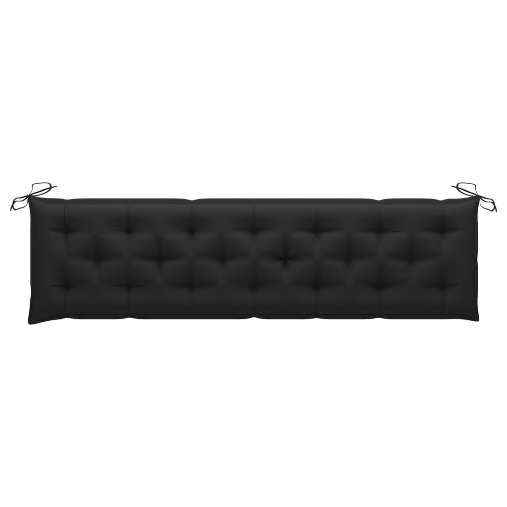 Auflage für Hollywoodschaukel Schwarz 200 cm Stoff
