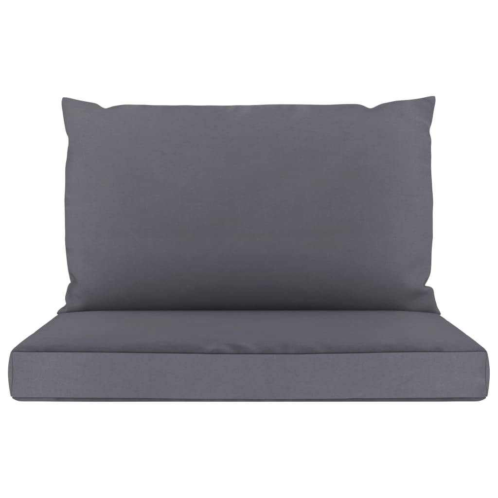 Palettensofa-Auflagen 2 Stk. Anthrazit Stoff