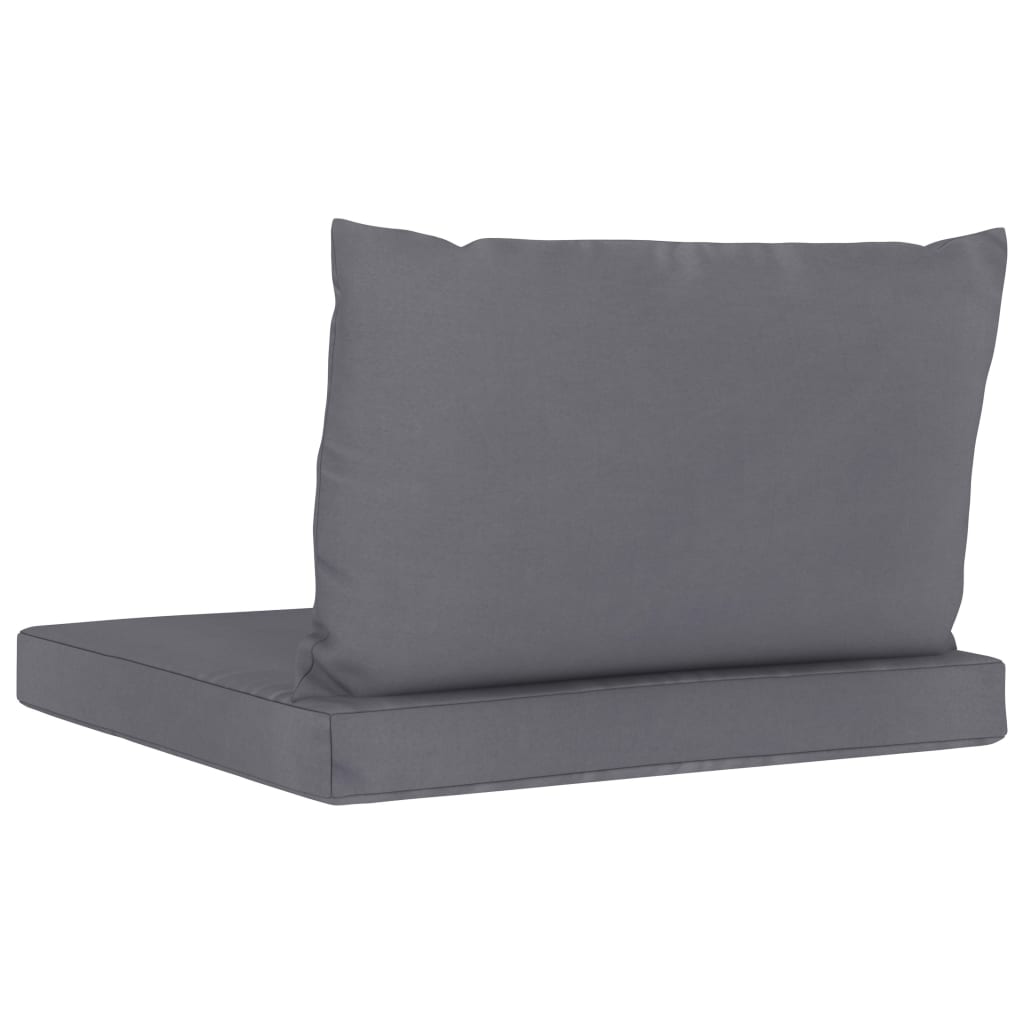 Palettensofa-Auflagen 2 Stk. Anthrazit Stoff