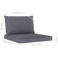 Thumbnail for Palettensofa-Auflagen 2 Stk. Anthrazit Stoff