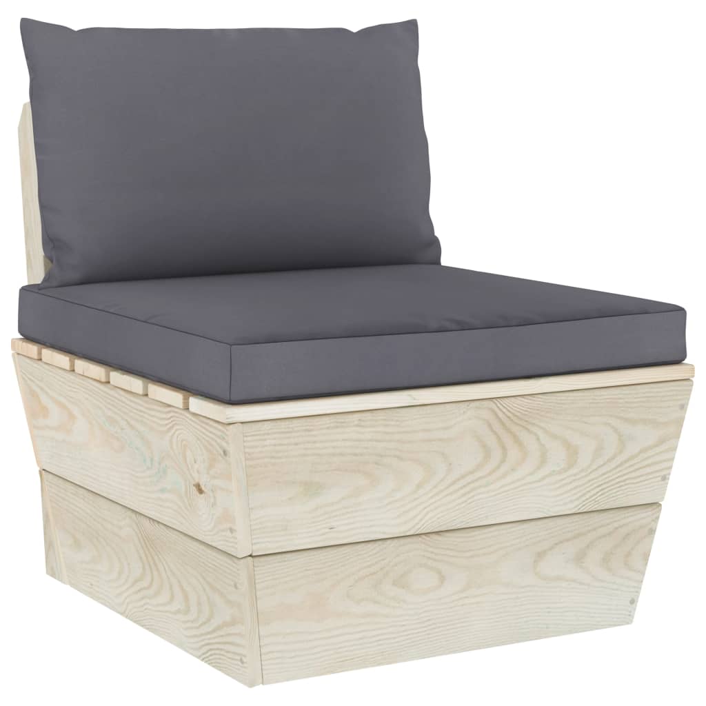 Palettensofa-Auflagen 2 Stk. Anthrazit Stoff