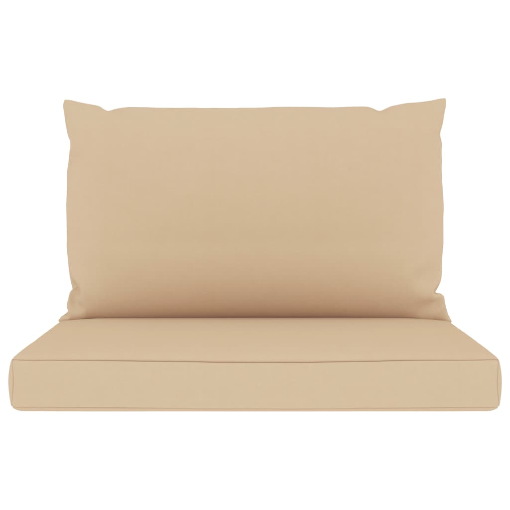 Palettensofa-Auflagen 2 Stk. Beige Stoff