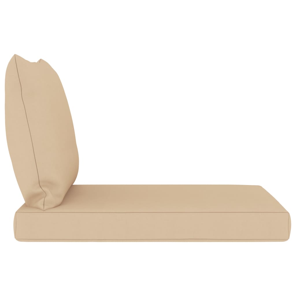 Palettensofa-Auflagen 2 Stk. Beige Stoff