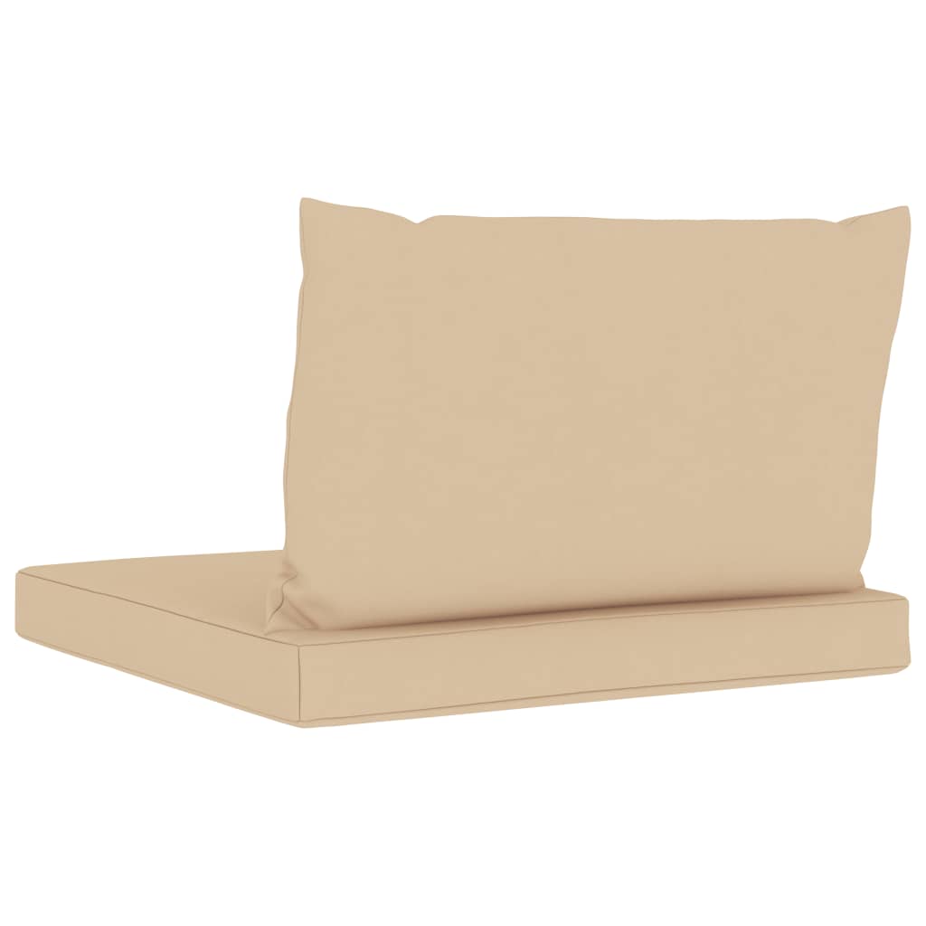 Palettensofa-Auflagen 2 Stk. Beige Stoff