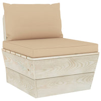Thumbnail for Palettensofa-Auflagen 2 Stk. Beige Stoff