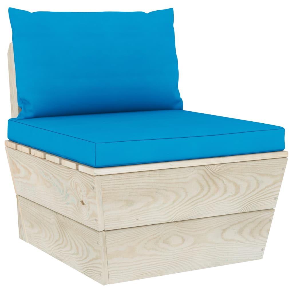 Palettensofa-Auflagen 2 Stk. Hellblau Stoff