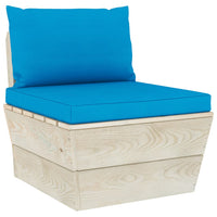Thumbnail for Palettensofa-Auflagen 2 Stk. Hellblau Stoff