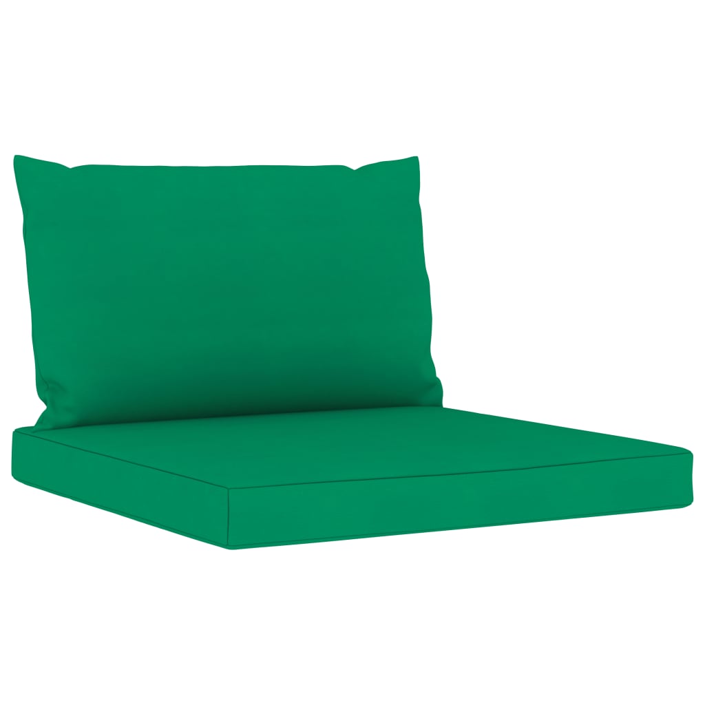 Palettensofa-Auflagen 2 Stk. Grün Stoff