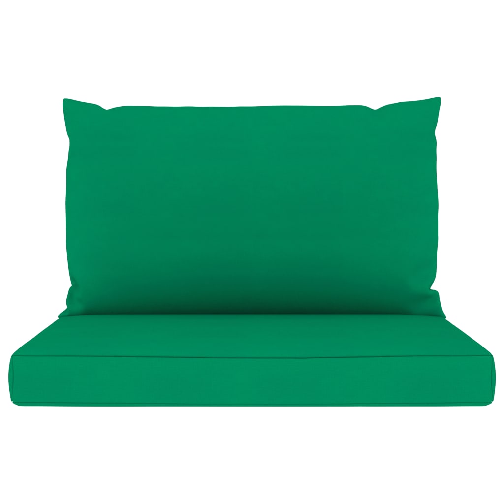 Palettensofa-Auflagen 2 Stk. Grün Stoff