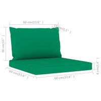 Thumbnail for Palettensofa-Auflagen 2 Stk. Grün Stoff