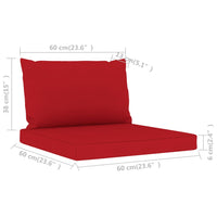 Thumbnail for Palettensofa-Auflagen 2 Stk. Rot Stoff