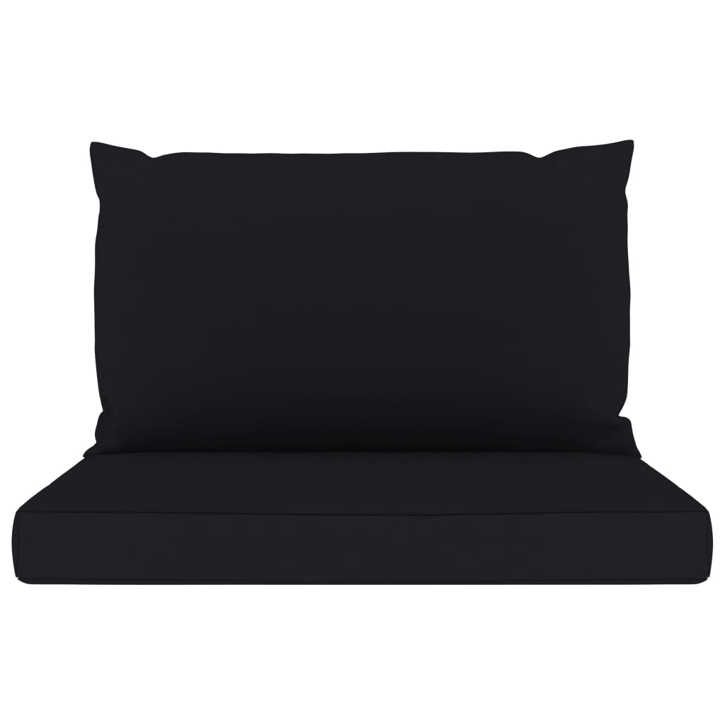 Palettensofa-Auflagen 2 Stk. Schwarz Stoff