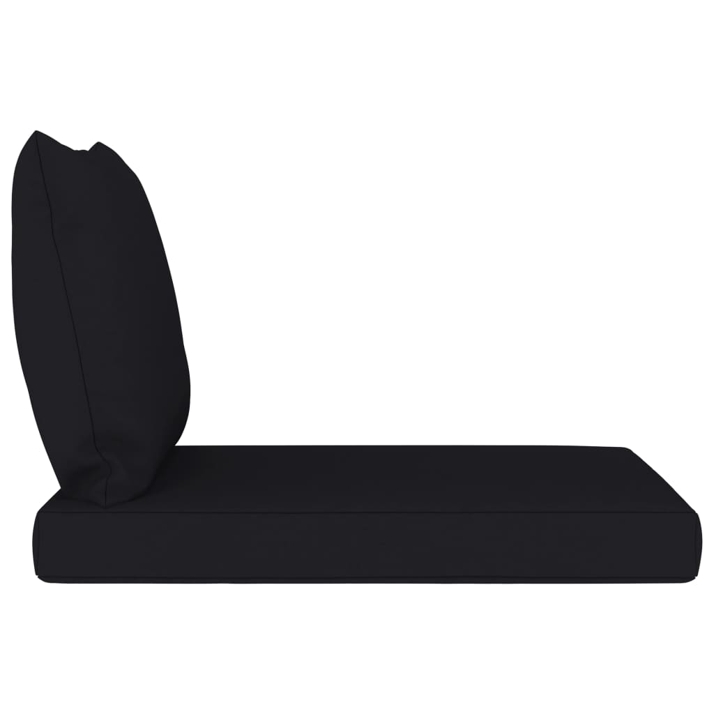 Palettensofa-Auflagen 2 Stk. Schwarz Stoff