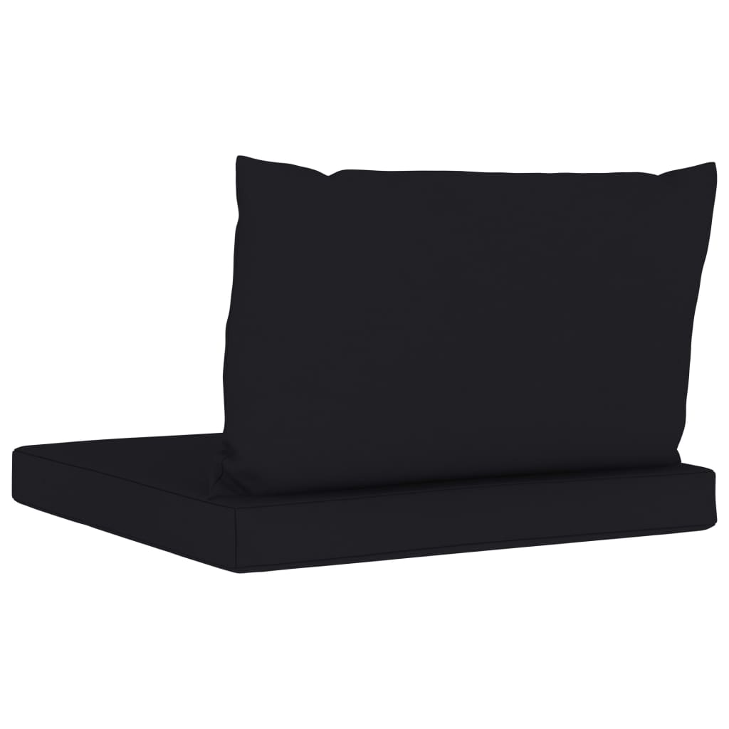 Palettensofa-Auflagen 2 Stk. Schwarz Stoff