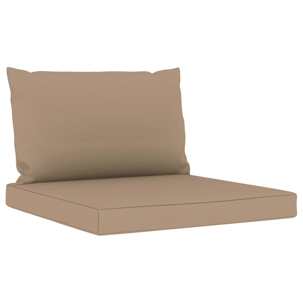 Palettensofa-Auflagen 2 Stk. Taupe Stoff