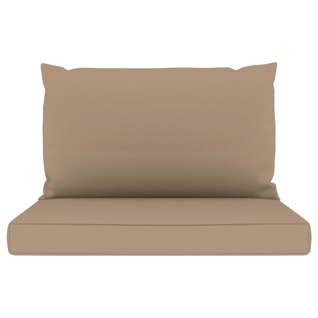 Palettensofa-Auflagen 2 Stk. Taupe Stoff